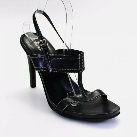 Prada like new black heel sandals size 10 - Picture 2 of 7